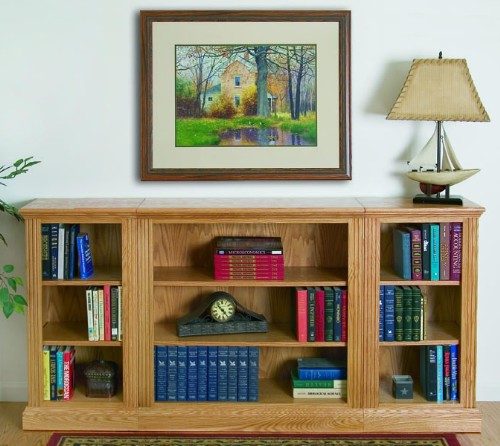Finished Fluted Bookcase