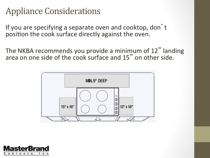 Appliance considerations