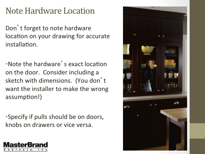 Note hardware location