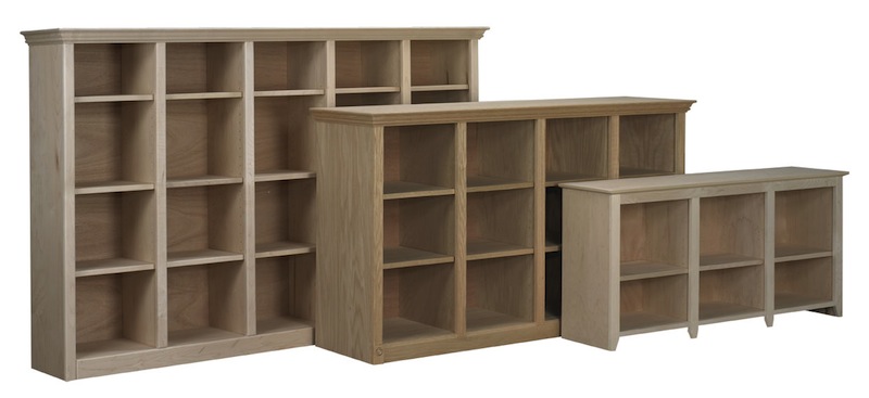 Face Frame Bookcases with Partitions