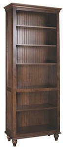 Cottage bookcase with Merlot finish
