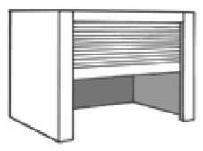 Appliance Garage - Square, 24"W x 17-7/8"H x 12"D