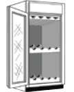 Kitchen Base Wine Cabinet, 21"w x 34 1/2"h x 24"d