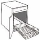 Kitchen Base Cabinet with Wire Basket, 21"w x 34 1/2"h x 24"d