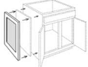 Flat End Panel for Base Cabinet, 24"W x 34-1/2"H x 3/4" Thick