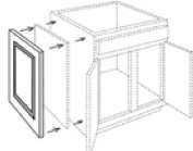 Raised End Panel for Base Cabinet, 24"W x 34-1/2"H x 3/4" Thick