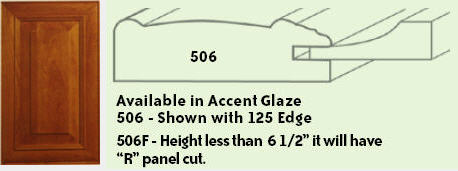 Mitered Raised-Panel Door with Curved Frame (Style 506)
