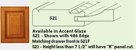 Mitered Raised-Panel Door with Large Roping (Style 521)