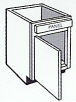 Vanity Cabinet, 15"w x 30"h x 21"d