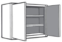 W2430: Kitchen Wall Cabinet, 24" x 30"h x 12"d