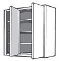 WBL_3642: Kitchen Corner Wall Cabinet with Blind, 36"w x 42"h x 12"d