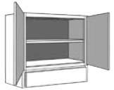  Wall Cabinet with Drawer, 24"w x 30"h x 12"d Woodcraft Industries