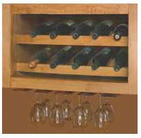 WHR__15: Kitchen Horizontal Wine Wall Cabinet, 15"h x 12"d