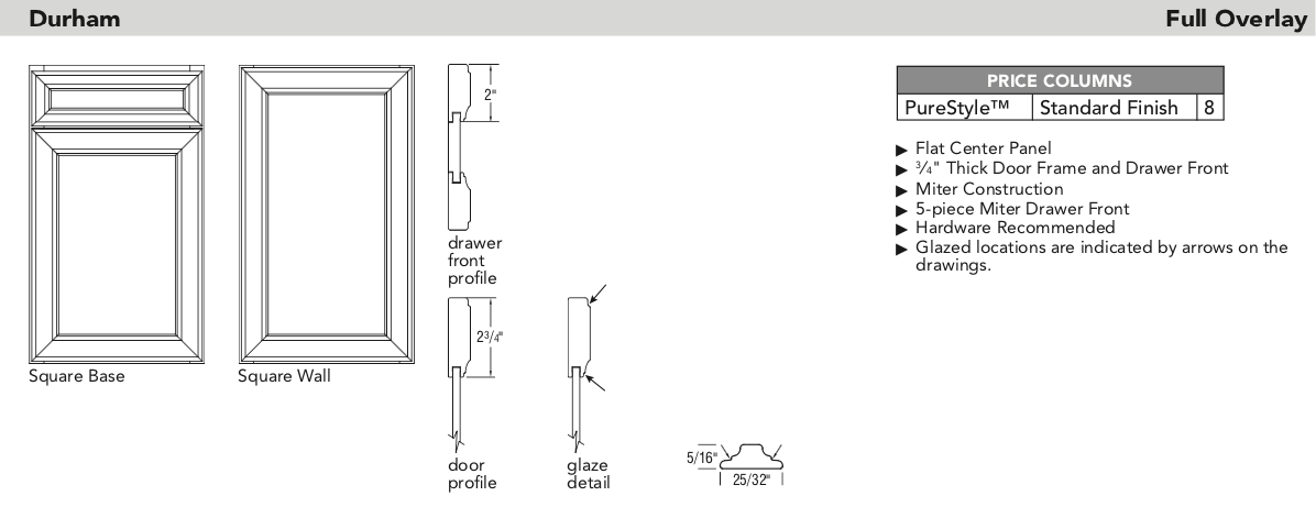 Aristokraft door specs Durham