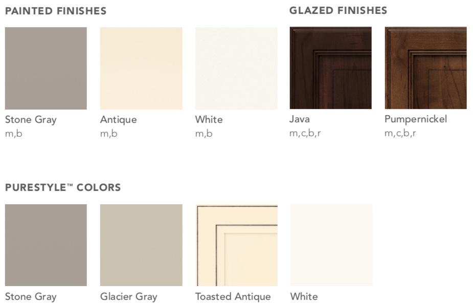 Aristokraft cabinet finishes