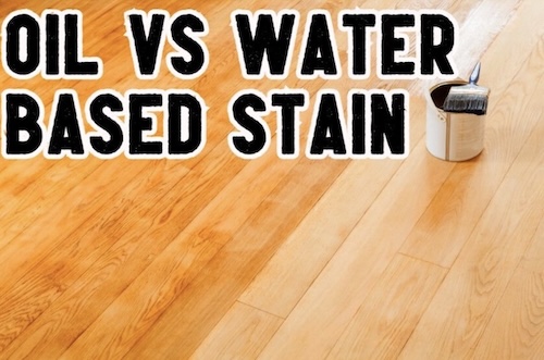 Comparison of water-based vs oil-based stain on wood samples