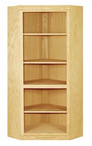 Woodcraft Custom Contemporary Corner Bookcases