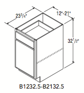 BASE 32.5 (12"W x 32.5"H x 23.75"D) 