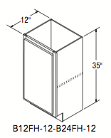 BASE FULL HEIGHT (12"W x 35"H x 12"D) 