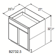 BASE 32.5 (27"W x 32.5"H x 23.75"D) 