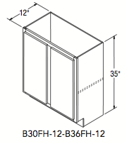 BASE FULL HEIGHT (30"W x 35"H x 12"D) 