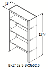 BOOKCASE (24"W x 52.5"H x 12"D) 