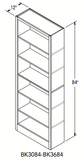 TALL BOOK CASE (30"W x 84"H x 12"D) 