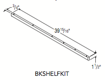 BOOKCASE SHELF KIT (1.5"W x 39.9375"H x 0.75"D) 