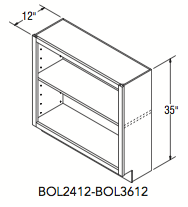 BASE OPEN CABINET (24"W x 35"H x 12"D) 