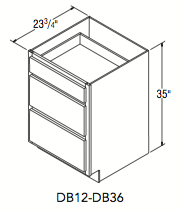 DRAWER BASE (12"W x 35"H x 23.75"D) 