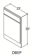 DECORATIVE BASE END PANEL (23"W x 34.9375"H x 0.1875"D) 