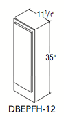 DECORATIVE BASE END PANEL (11.25"W x 34.9375"H x 0.1875"D) 