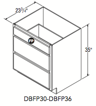 DRAWER BASE W/FALSE PANEL (30"W x 32.5"H x 23.75"D) 