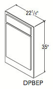 DECORATIVE PENINSULA BASE END (22.25"W x 34.9375"H x 0.1875"D) 