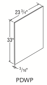 Dishwasher Front Panel (3?16" x 23-3?4" x 33")
