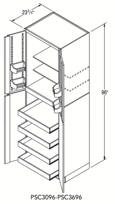 PANTRY SUPERCABINET (30"W x 96"H x 23.75"D) 