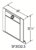 SINK FRONT 32.5 (30"W x 32.5"H x 23.75"D) 