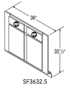 SINK FRONT 32.5 (36"W x 32.5"H x 23.75"D) 