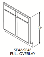 SINK FRONT (42"W x 35"H x 4.25"D) 