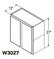 WALL CABINET (30"W x 27"H x 12"D) 