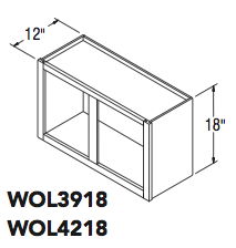 WALL OPEN CABINET (42"W x 18"H x 12"D) 