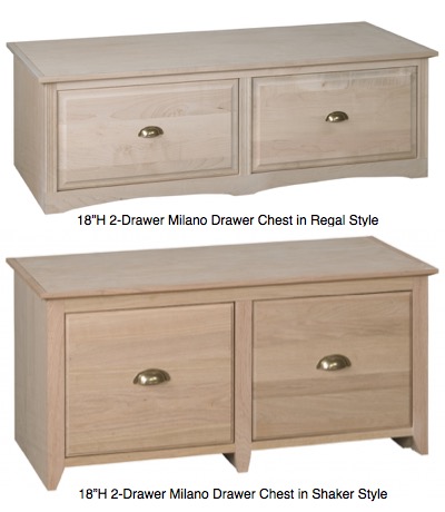 AWB Milano Drawer Chest (-MDC1) 60"W x 18"H