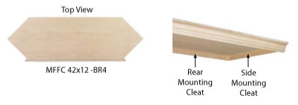 AWB Corner Straight Bridge (-BR4) 36"W x 3/4"H x 12"D