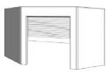 CAG__: Appliance Garage - Corner, 24"W x 18-1/4"H x 12"D