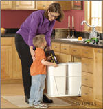 Trash Bin, Double 27-Quart Pull-Out with Full-Extension Slides (White)