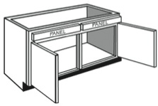 V36: Vanity Cabinet, 36"w x 31"h x 21"d