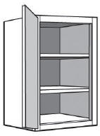 W1530: Kitchen Wall Cabinet, 15"w x 30"h x 12"d