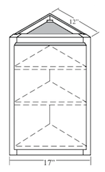 WA36: Kitchen Angled Wall Cabinet, 17"W x 36"H x 12"D