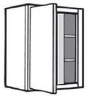 WBL_2430: Kitchen Corner Wall Cabinet with Blind, 24"w x 30"h x 12"d