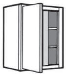 WBL_3036: Kitchen Corner Wall Cabinet with Blind, 30"w x 36"h x 12"d